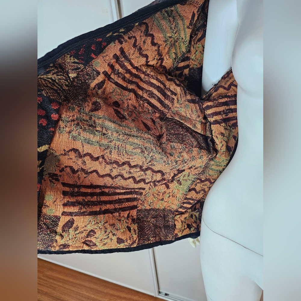 VTG Studio Works Woman Multicolor Patterned Jacket Size 2X - Picture 3 of 10